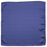 SOLID BLUE SILK CRAVAT & POCKET SQUARE SET